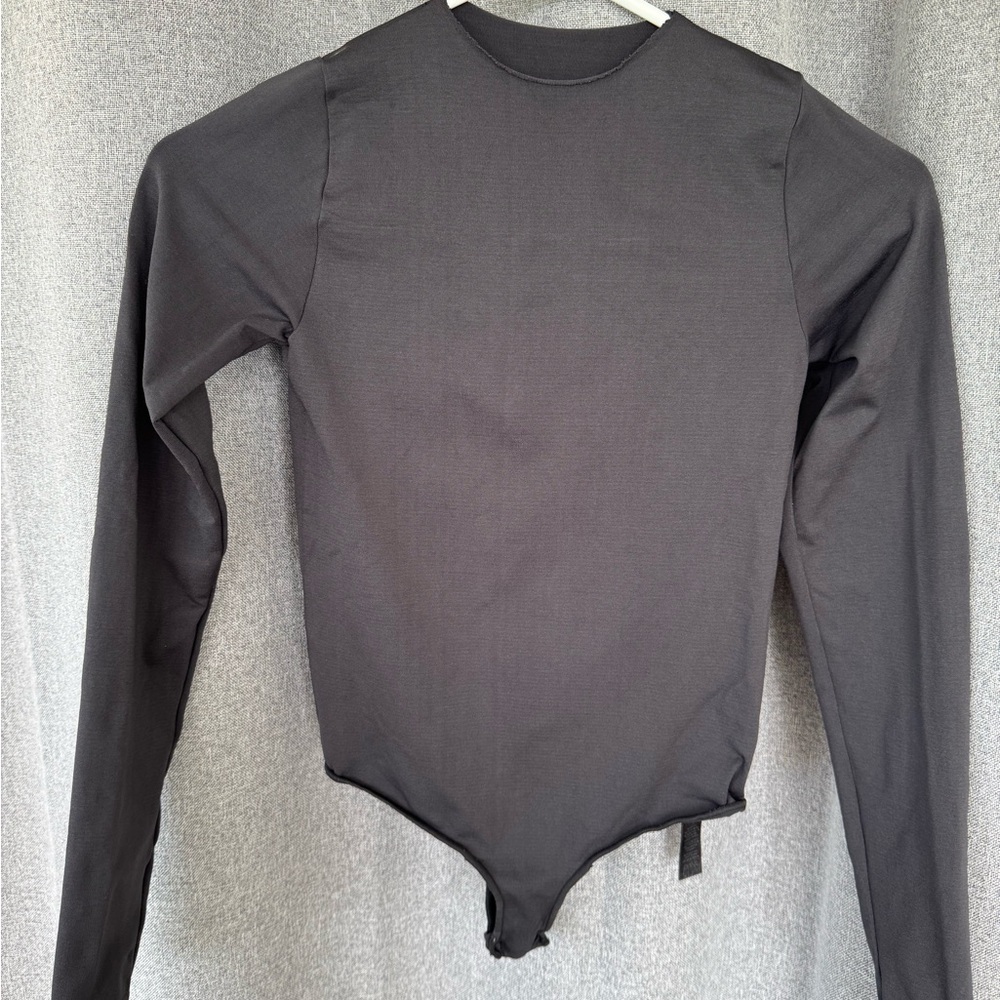SKIMS Black Long Sleeve Bodysuit